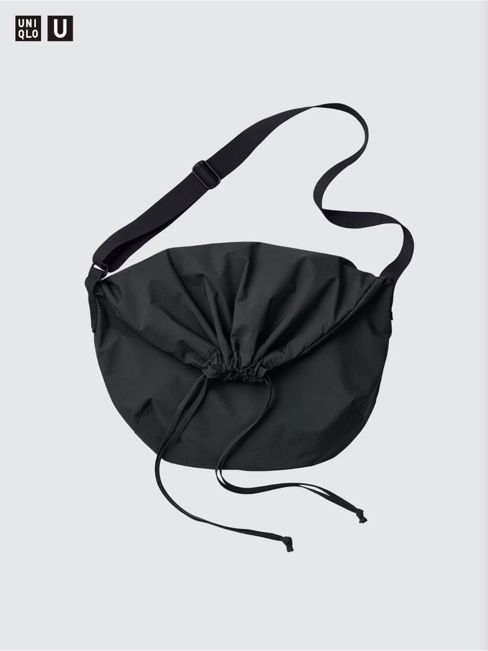 Uniqlo Black Drawstring Shoulder Bag